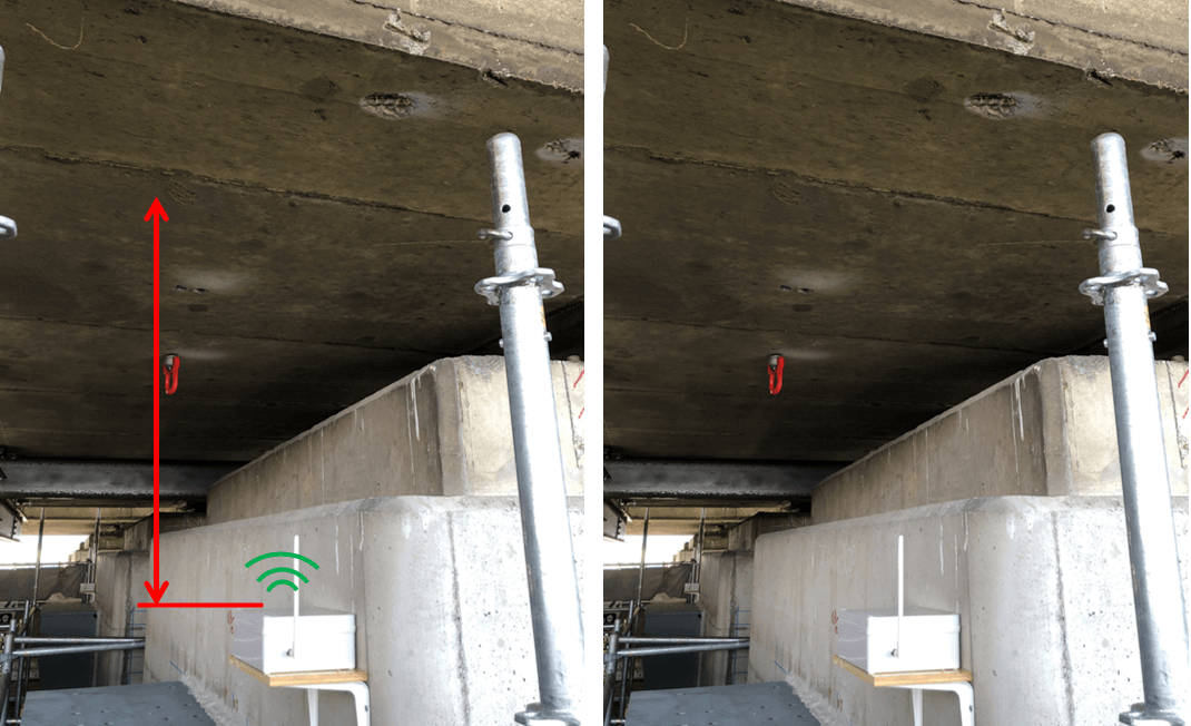 measuring concrete structure using Acconeer’s A1 radar sensor